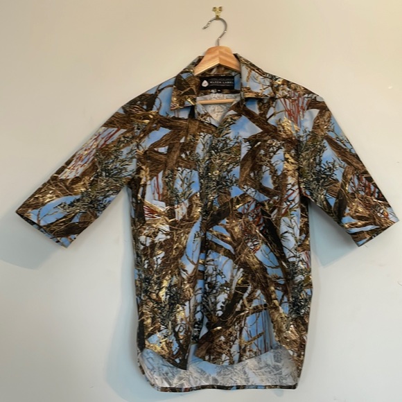 Woodland Camo Button Up Shirt - Picture 1 of 3